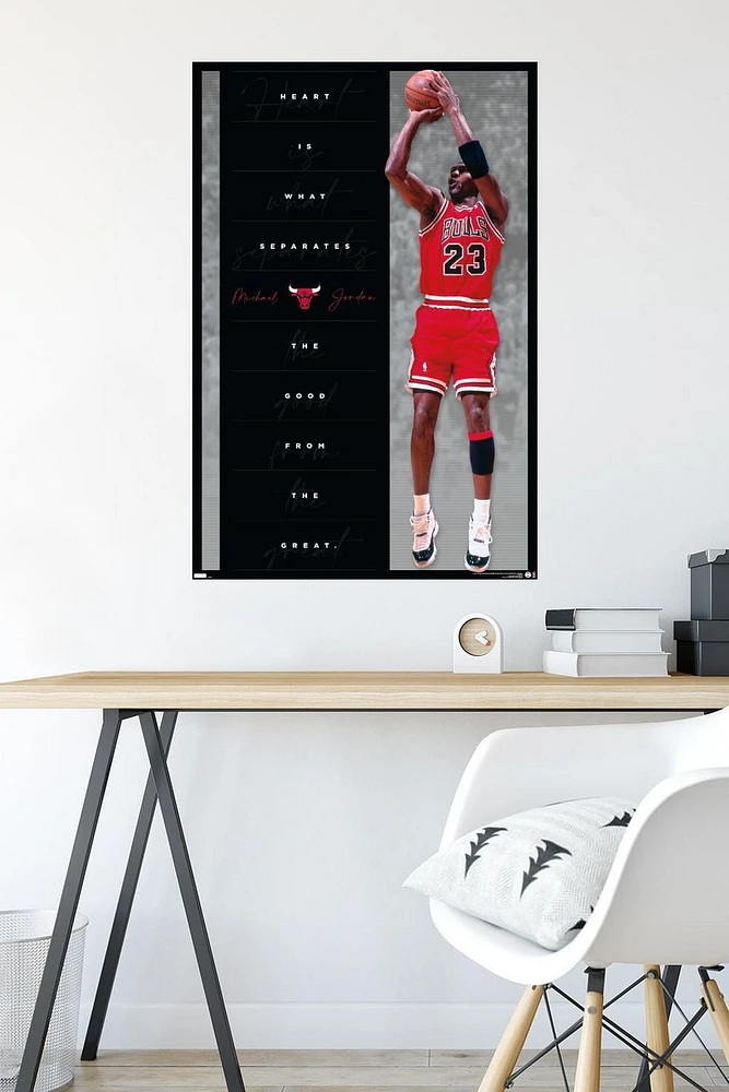 Michael Jordan - Heart Wall Poster