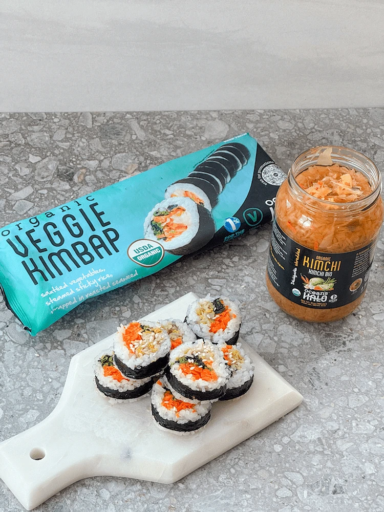 Ocean's Halo Organic Veggie Kimbap Roll, 230g, 9 pieces, 230g total