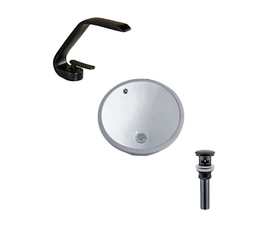 DROP Bath and Kitchen DR091106 Undermount Bathroom Sink Set