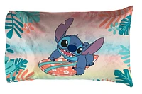 Lilo & Stitch Ensemble de Douillette et Taie d'Oreiller Réversible pour Lit 1 ou 2 Places pour Enfants, 100% Polyester