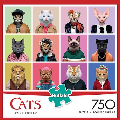 Buffalo Games - Le puzzle Cats Series - Cats in Clothes - en 750 pièces