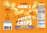 Manischewitz Potato Chips Ripple Salted KFP 142g, Potato Chips Ripple Salted KFP