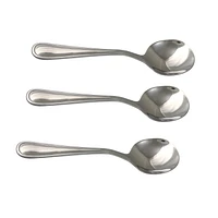 Mainstays Fleetline 3 Piece Stainless Steel Soup Spoon , Silver, MS Fleetline Soup Spoons