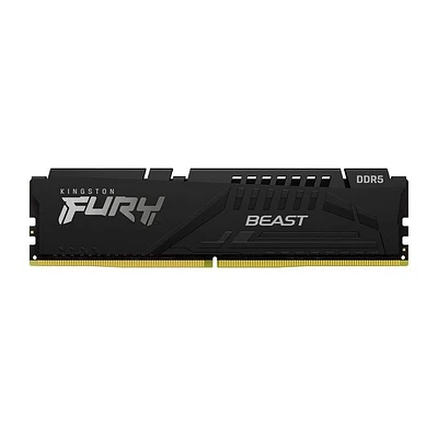 Kingston Fury Beast Black 8GB 5200MT/s DDR5 CL40 XMP 3.0 Ready Computer Memory Single Module KF552C40BB-8