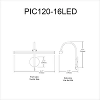 Display/Exhibit PIC120-16LED-AGB Picture Light