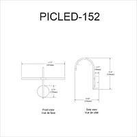 Dainolite PICLED-152-SC Satin Chrome Picture Light