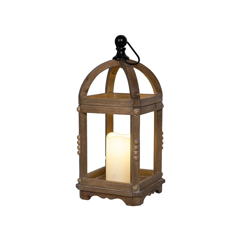 Hometrends Lanterne en bois 14.5pouces High 6.9 x 6.9 x 15.2 pouces