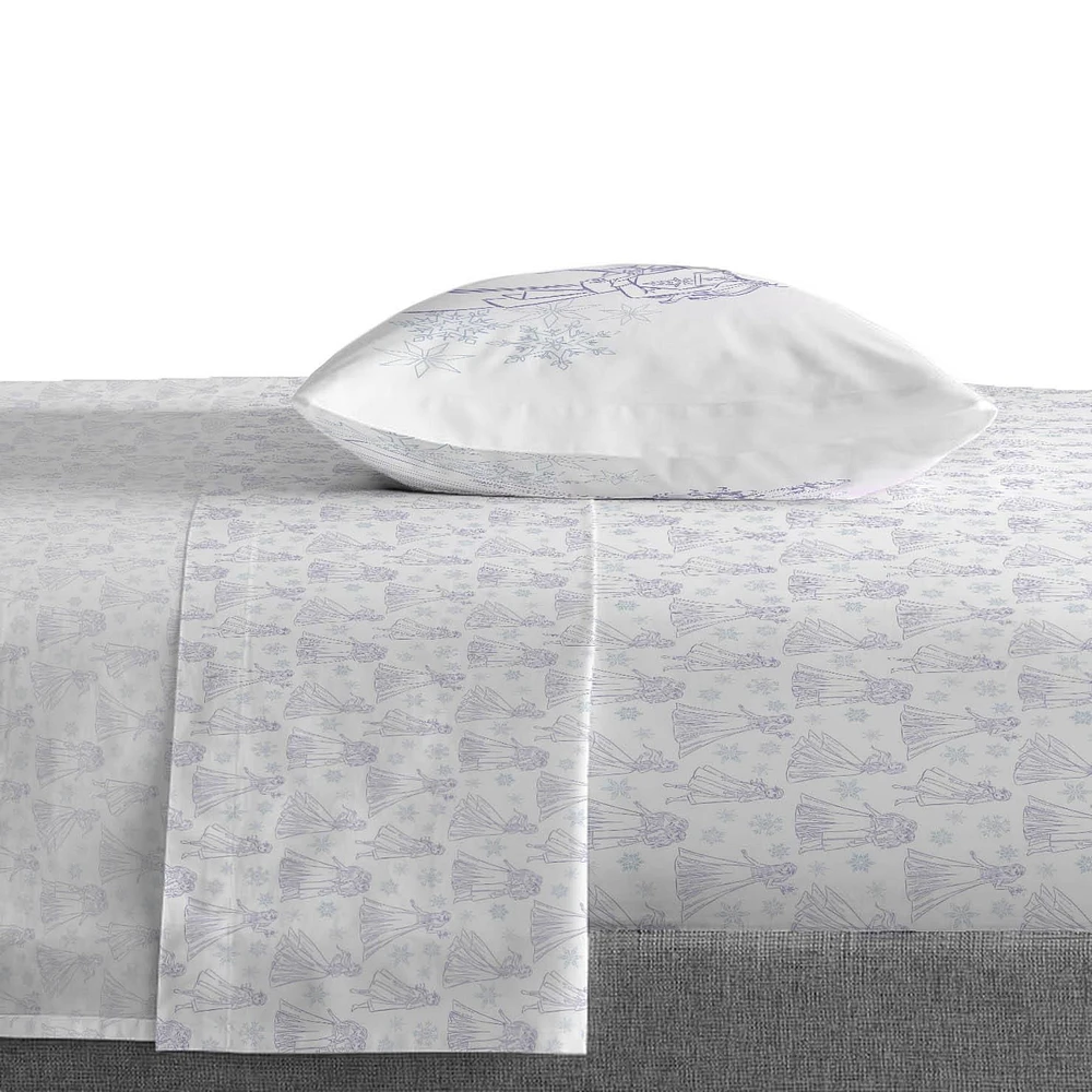 Frozen 'Winter Frost Adventures' Kids 3-Piece Twin Sheet Set, 100% Polyester