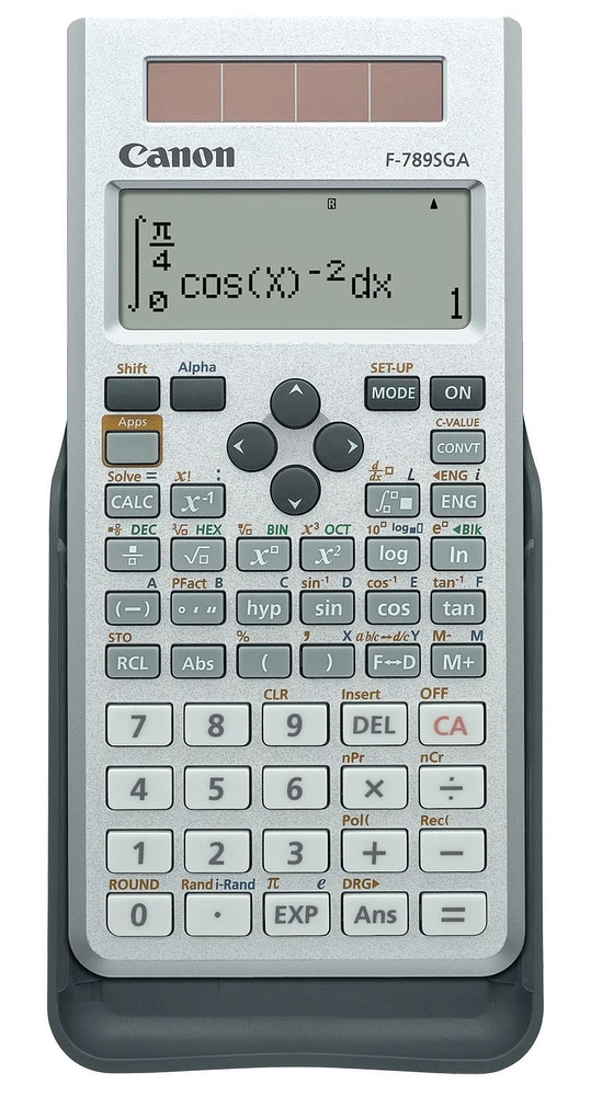 Calculatrice scientifique F-789SGA de Canon avec 18 chiffres et 4 lignes d'affichages