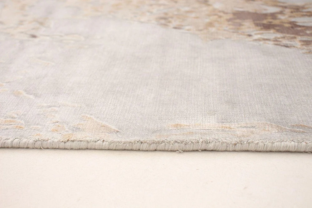 ECARPETGALLERY 5'3" x 7'6" Carved Galleria Hand Loomed Area Rug for Living Room, Dining Room and Bedroom in Grey
