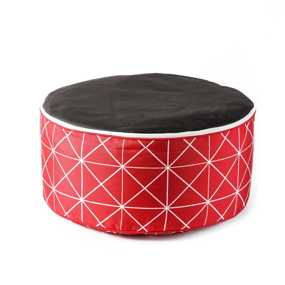 Repose-pieds gonflable - geo rouge
