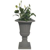 Angelo Décor MenzoMix Jardinière d'urnes Murano de 30 pouces (rouille gris foncé)