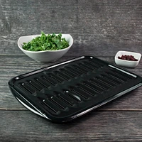 Range Kleen BP106X 2 Piece Air Fry Bake and Broil Pan Junior size Black Porcelain