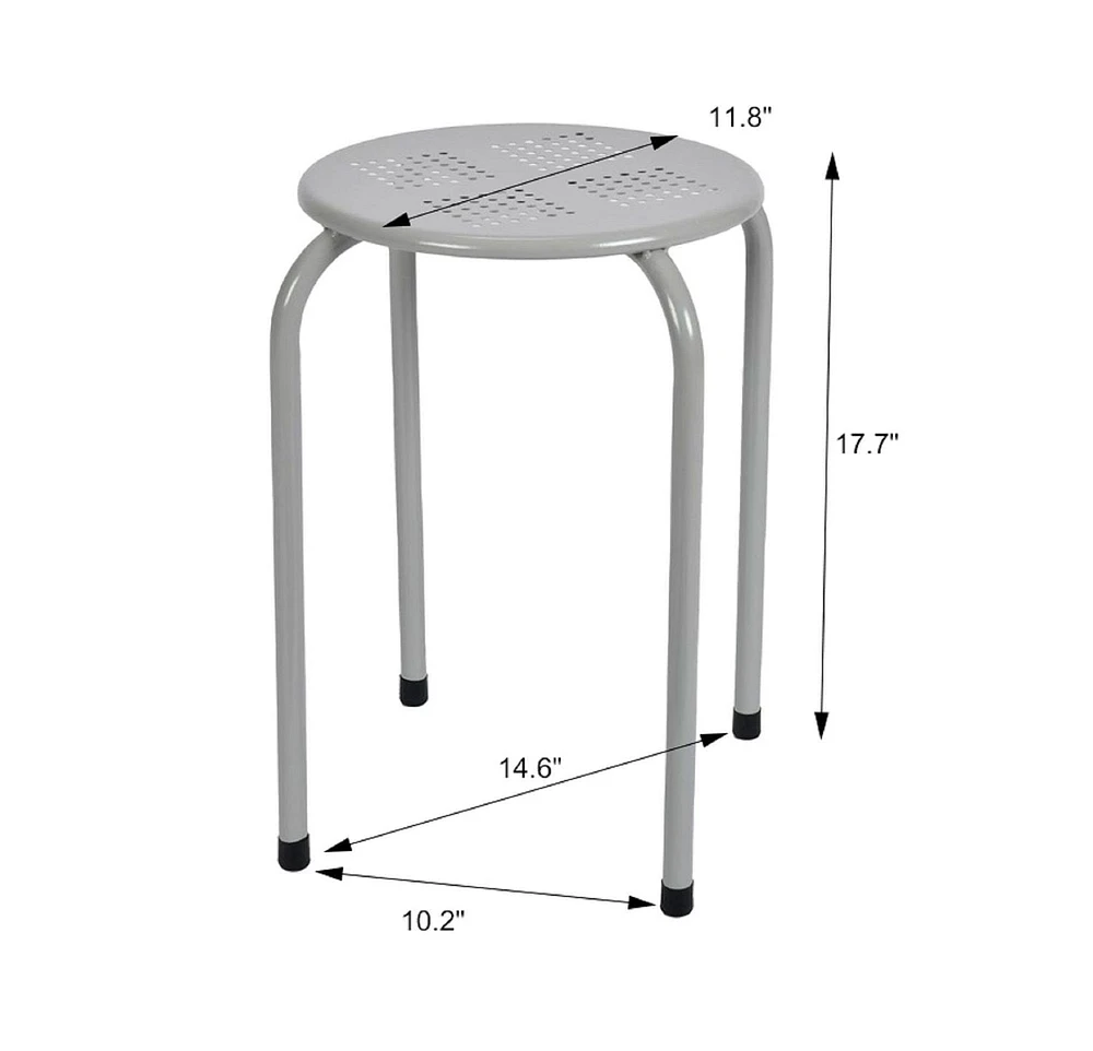 Tabouret en métal Tabouret en métal  - Blanc