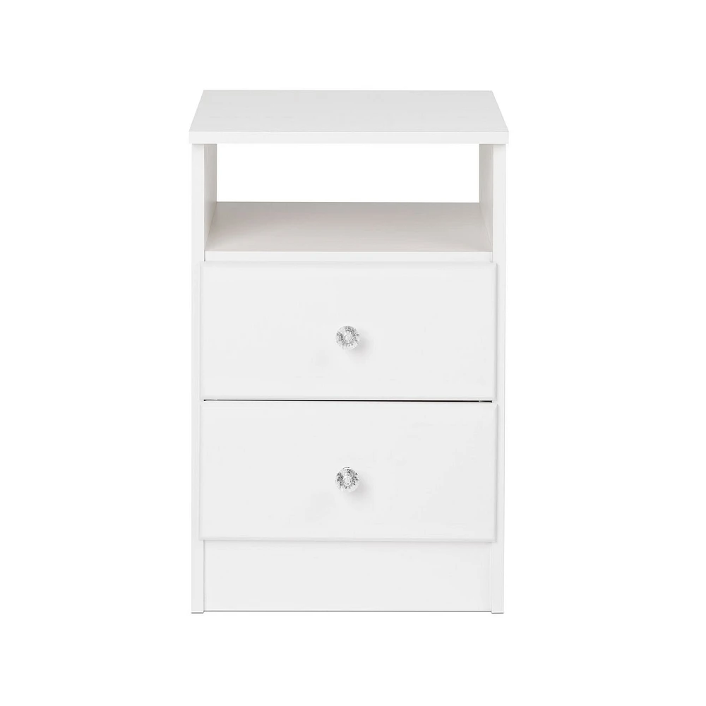 Prepac Table de chevet Astrid - deux tiroirs