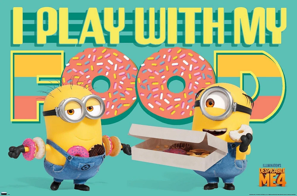 Illumination Despicable Me 4 - Donuts Wall Poster with Pushpins, 22.375" x 34"