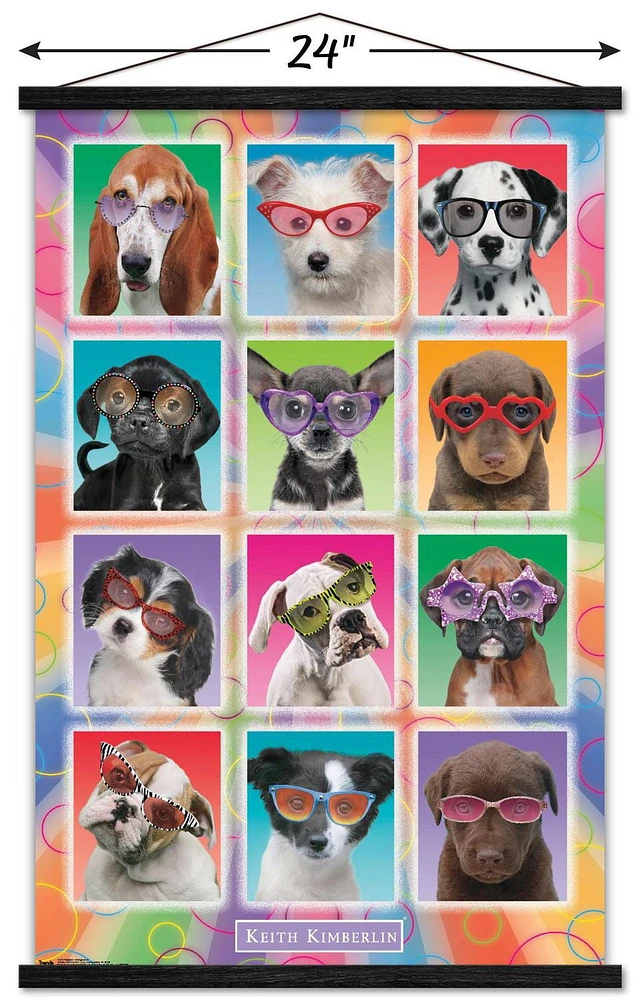 Keith Kimberlin - Puppies - Sunglasses Wall Poster, 22.375" x 34"