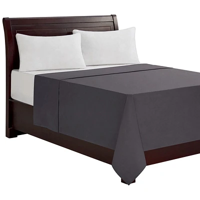 hometrends 300 TC Brushed Percale Flat Sheet, Size: Twin