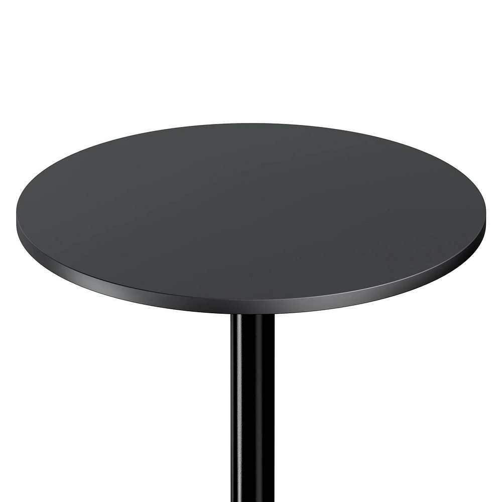 20123 Winsome Obsidian Table de pub ronde au fini noir