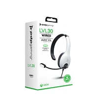 PDP Gaming LVL30 Wired Chat Headset: White