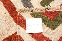 ECARPETGALLERY Tapis Fait à la Main pour Salon, Salle à Manger et Chambre à Coucher Géométrique Collection Vif et coloré 4'0" x 6'0" en Ivoire