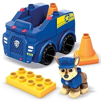 Mega Bloks PAW Patrol Chase's Police Car Building Set, 10 building blocks and special pieces
