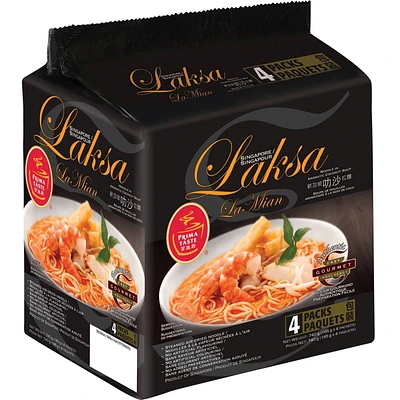 Prima Taste Singapour Laksa La Mian Nouilles la mian de qualité supérieure dans un authentique bouillon laksa singapourien