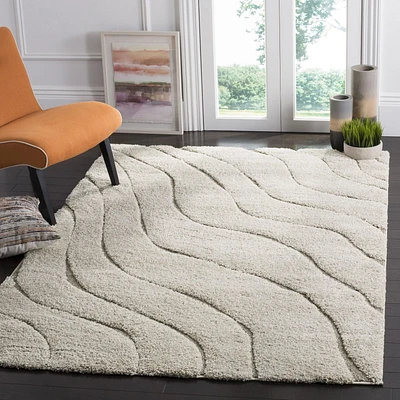 Safavieh Florida Tabitha Tapis Abstract, gris clair / bleu, 5'3" X 7'6"