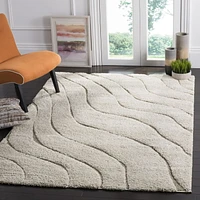 Safavieh Florida Tabitha Tapis Abstract, gris clair / bleu, 5'3" X 7'6"