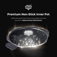 Cuiseur à riz double pression 6 tasses avec plateau à vapeur CUCKOO, 14 modes : Riz blanc, Riz GABA, Vapeur, Porridge, Riz roussi et plus, CRP-RT0609FB, Noir