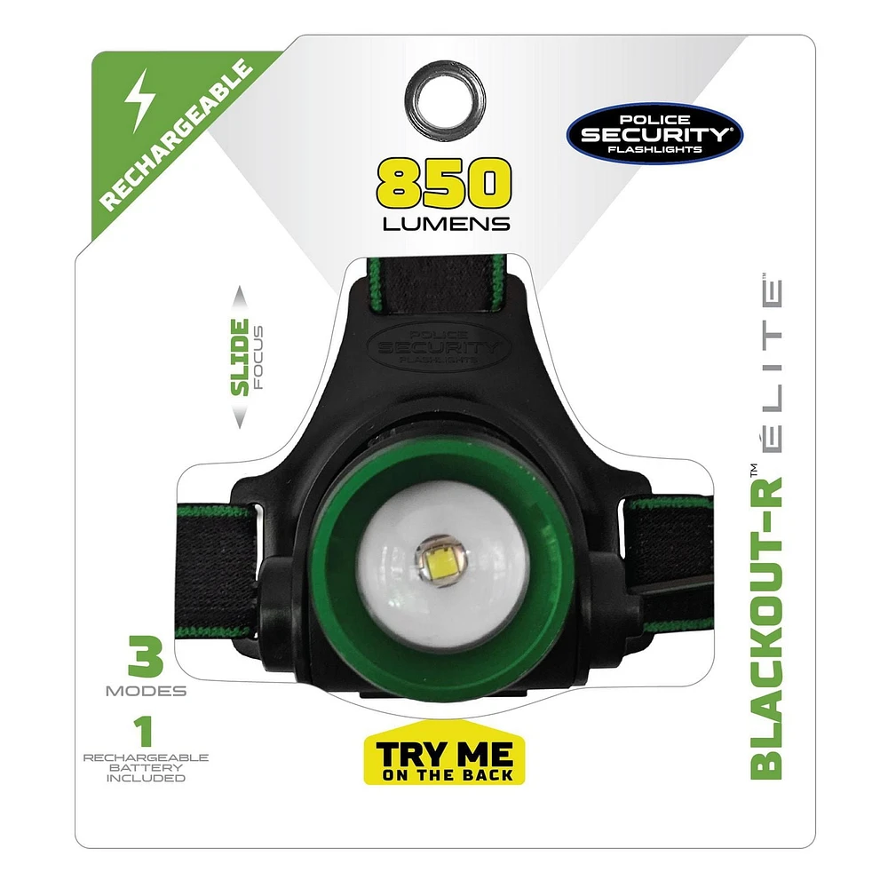 Police Security Blackout-R Rechargeable Headlamp