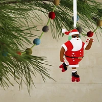 Décoration Hallmark de Noël (Père Noël noir en patins à roulettes, Mahogany)