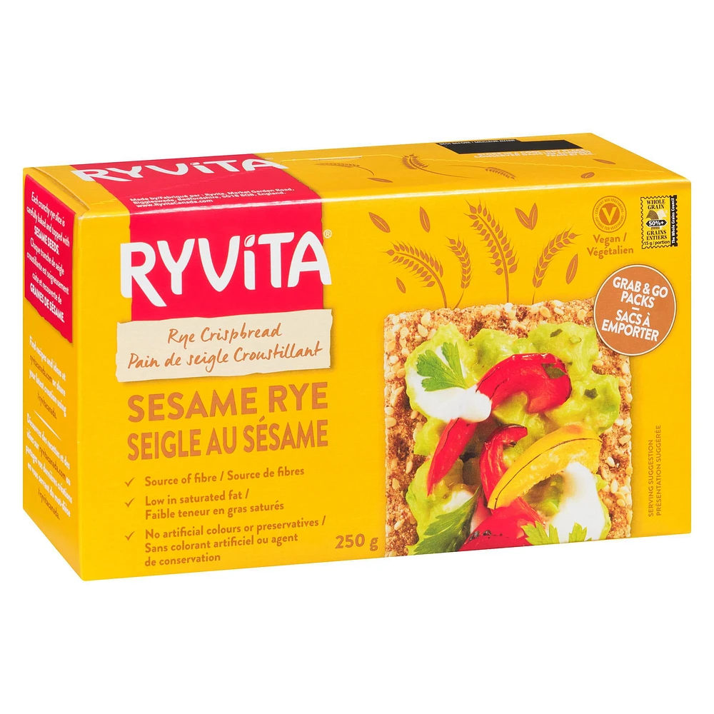 RYVITA SESAME RYE CRISPBREAD, 250GR