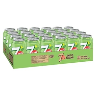 7UP Zero Boisson Gazeuse Citron Lime 24 x355 mL, Canettes 24x355mL