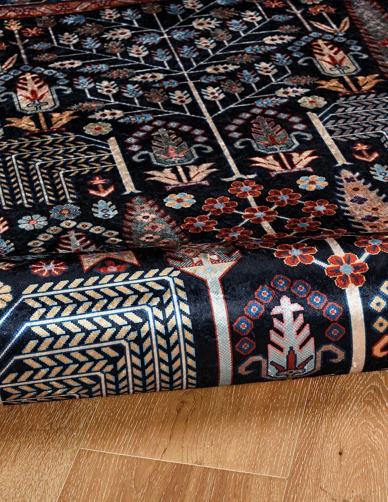 Tapis d'appoint Emerald Myer ivoire & or de 3 pi 3 po x 5 pi