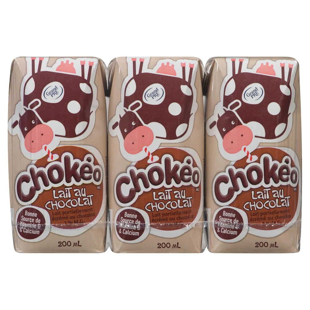 CHOKEO 1% UHT CHOCOLATE MILK, 3 x 200ml