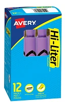 Avery® HI-LITER® Surligneur modèle bureau, Violet Brillant, Pointe Biseautée