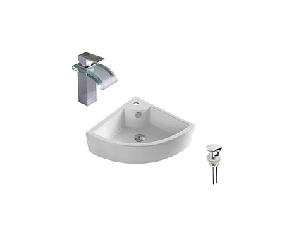 DROP Bath and Kitchen DR091329 Bathroom Vessel Sink Set