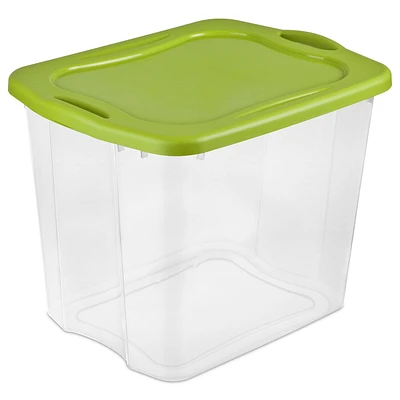 Boîte de rangement de Sterilite de 90 litres facile à transport en lime