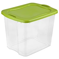 Boîte de rangement de Sterilite de 90 litres facile à transport en lime