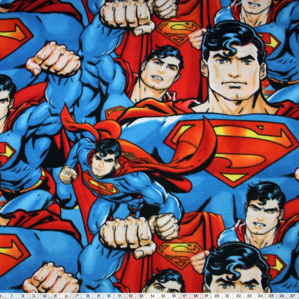 Fabric Creations Multi Superman Fleece Fabric by the Metre