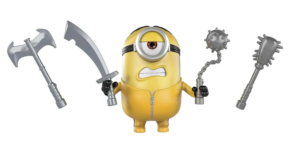 ​Minions: The Rise of Gru Movie Moments Martial Arts Minions Action Figure Interactive Toy with Articulation & Kung Fu Movie Scene Training Accessories