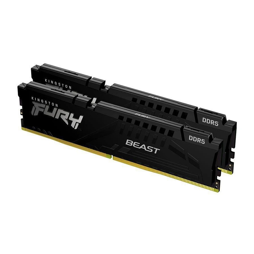 Kingston Fury Beast 32GB (2x16GB) 6000MT/s DDR5 CL36 Desktop Memory Kit of 2 | AMD Expo | Plug N Play | KF560C36BBEK2-32