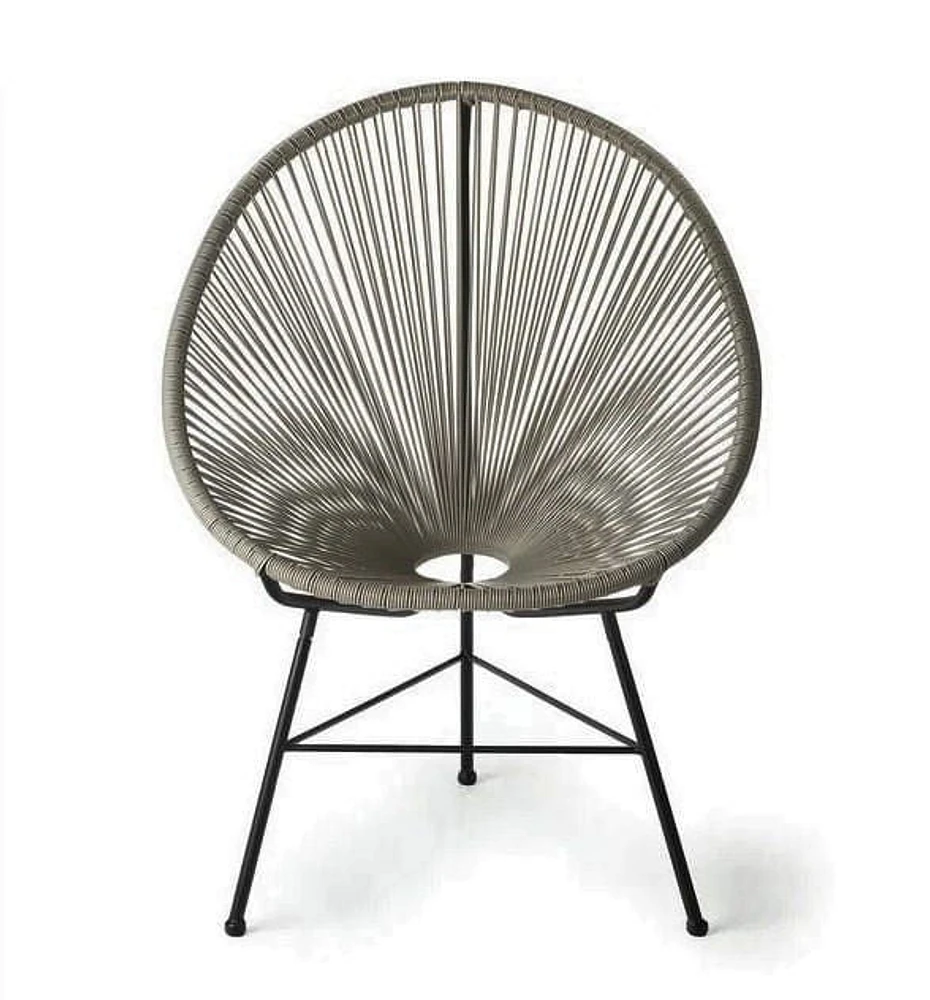 Plata Import - Acapulco Wire Chair in Grey