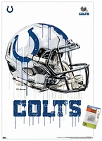NFL Indianapolis Colts - Drip Helmet 20 Wall Poster, 22.375" x 34"