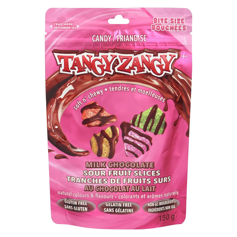 Tangy Zangy Milk Chocolate Sour Fruit Slices candy