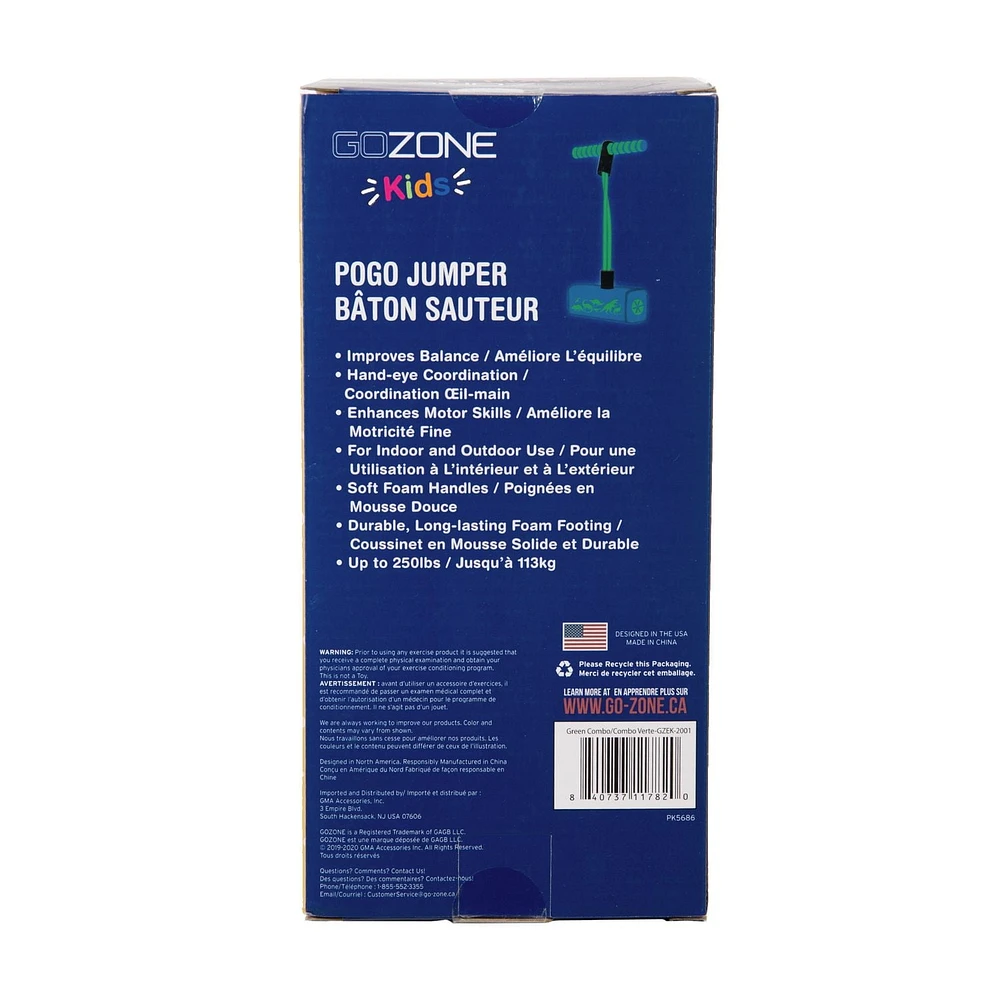 Bâton sauteur de résistance GoZone Kids Poignées mousse confortables