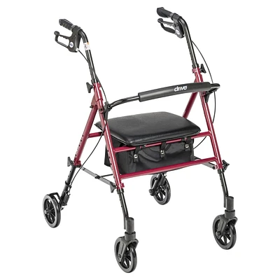 Déambulateur à roulettes de 15,24 cm (6 po) et à hauteur réglable de Drive Medical Déambulateur à roulettes