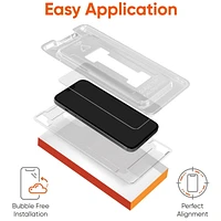 Protection d'écran en verre Corning durable pour iPhone 15 Pro/iPhone 14 Pro Grande clarté et anti-salissures