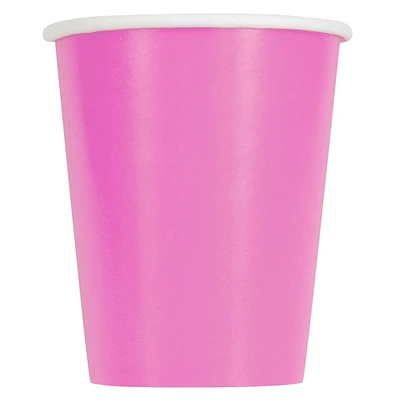 8 gobelets 12 oz en papier rose Gobelets jetable contien 12oz